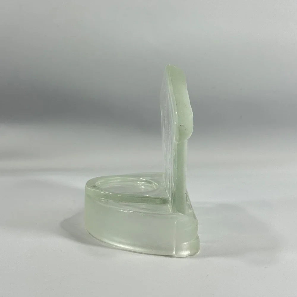 VTG Nativity Scene Votive Holder Frosted Glass Christmas Religious‎ Decor Small